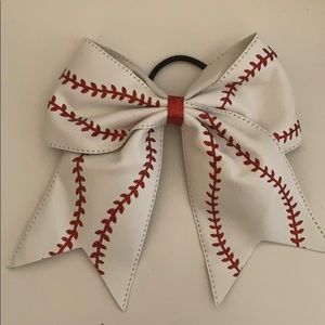Baseball Cheerleading Hair Bow